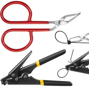 3 Pcs Cable Tie Tool Include 1 Zip Tie Opener, 1 Cable Cutter and Tightening Tool, and 1 Storage Box Steel Reusable Pocket Size 3 Pcs Cable Tie Tool Include 1 Zip Tie Opener, 1 Cable Cutter and Tightening Tool, and 1 Storage Box Steel Reusable Pocket Size