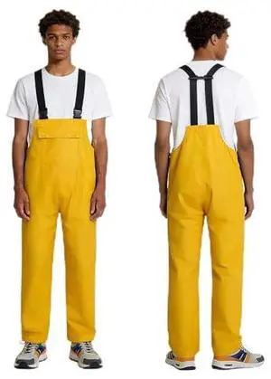 Bib Rain Pants for Men Women Waterproof Bib Overall Durable Rain Gear for Work Fishing Gardening Bib Rain Pants for Men Women Waterproof Bib Overall Durable Rain Gear for Work Fishing Gardening