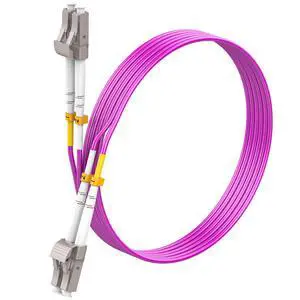 OM4 LC to LC Fiber Patch Cable 100m/328ft, Length Option:0.2m-200m, 40G/100Gb 50/125um Multimode Duplex MMF Fiber Optic Cable Cord LSZH(Magenta) OM4 LC to LC Fiber Patch Cable 100m/328ft, Length Option:0.2m-200m, 40G/100Gb 50/125um Multimode Duplex MMF Fiber Optic Cable Cord LSZH(Magenta)