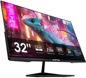 New 32-inch 2K QHD 2560 x 1440 Prime Gaming Monitor up to 210Hz USB Type-C DisplayPort HDMI sRGB 115% 1ms Build-in Speakers, Machine Black 2026 ((E325B-QW200D Series) New 32-inch 2K QHD 2560 x 1440 Prime Gaming Monitor up to 210Hz USB Type-C DisplayPort HDMI sRGB 115% 1ms Build-in Speakers, Machine Black 2026 ((E325B-QW200D Series)