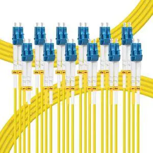8M-6Pack LC to LC Single Mode Fiber Patch Cable OS2, SM Fiber Optic Cable, SMF Singlemode Fiber Jumper Cord, Duplex, 9/125um, Yellow, LSZH, 8M(26ft)-6Pack 8M-6Pack LC to LC Single Mode Fiber Patch Cable OS2, SM Fiber Optic Cable, SMF Singlemode Fiber Jumper Cord, Duplex, 9/125um, Yellow, LSZH, 8M(26ft)-6Pack