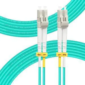 LC to LC Fiber Patch Cable OM3 15M, Length Options: 0.2m-200m, 10GB Multimode Duplex 50/125um Fiber Optic Cable Cord LSZH-15Meter(49ft), 4pack LC to LC Fiber Patch Cable OM3 15M, Length Options: 0.2m-200m, 10GB Multimode Duplex 50/125um Fiber Optic Cable Cord LSZH-15Meter(49ft), 4pack