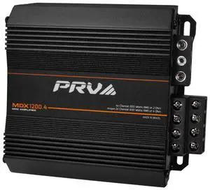 MDX1200.4 2 Ohm Mini 4 Channel Car Audio Amplifier 4 x 300 Watts RMS at 2 Ohm - 1200 Watt 12 Volts Bridgeable Amp for Powersports, Motorcycles, ATV, for High Power Stereo Speaker Systems MDX1200.4 2 Ohm Mini 4 Channel Car Audio Amplifier 4 x 300 Watts RMS at 2 Ohm - 1200 Watt 12 Volts Bridgeable Amp for Powersports, Motorcycles, ATV, for High Power Stereo Speaker Systems