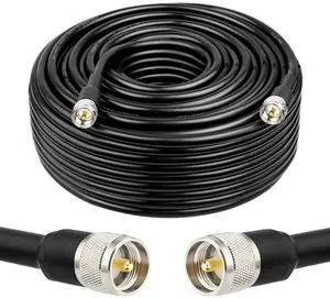 CB Coax Cable 150FT, KMR 400 UHF Coaxial PL-259 UHF Male Coax Low Loss 50 ohm CB Cable CB Coax Cable 150FT, KMR 400 UHF Coaxial PL-259 UHF Male Coax Low Loss 50 ohm CB Cable