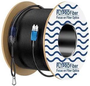150m/492ft Industrial TPU OS2 LC to LC Outdoor Armored Fiber Optic Cable, Duplex Single Mode Fiber Patch Cable, 1G/10G, 9/125um Uniboot with Pulling Eye Kit, OD-5mm 150m/492ft Industrial TPU OS2 LC to LC Outdoor Armored Fiber Optic Cable, Duplex Single Mode Fiber Patch Cable, 1G/10G, 9/125um Uniboot with Pulling Eye Kit, OD-5mm
