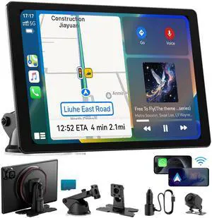 11" Extra Large Wireless Apple CarPlay Screen for Car Ultra-Slim 0.16 Inch Touchscreen Car Stereo with Android Auto, 4K Dash Cam, 1080p Backup Camera, GPS, Mirror Link, Voice Control 11" Extra Large Wireless Apple CarPlay Screen for Car Ultra-Slim 0.16 Inch Touchscreen Car Stereo with Android Auto, 4K Dash Cam, 1080p Backup Camera, GPS, Mirror Link, Voice Control