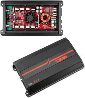 SXE-1200.4/BK Car Amplifier Stereo Full-Range Class A/B 4-Channel 60x4 RMS @4 OHM 1200 Watts - Powerful and Compact Amp for Speakers in Car Audio System SXE-1200.4/BK Car Amplifier Stereo Full-Range Class A/B 4-Channel 60x4 RMS @4 OHM 1200 Watts - Powerful and Compact Amp for Speakers in Car Audio System