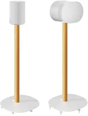 Speaker Stands Pair for SONOS Era 100 and Era 300,11LBS Capacity,30.6" Fixed Height Floor Stand with Cable Management,Large Base with Two Feet Avaliable,Wooden Speaker Mount,White Speaker Stands Pair for SONOS Era 100 and Era 300,11LBS Capacity,30.6" Fixed Height Floor Stand with Cable Management,Large Base with Two Feet Avaliable,Wooden Speaker Mount,White