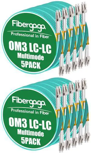 10Pack-5M(16ft) OM3 LC to LC Fiber Patch Cable, Multimode Fiber Cable 50/125µm 10G/40G, OD-2.0mm Fiber Optic Cable Duplex LC to LC 10Pack-5M(16ft) OM3 LC to LC Fiber Patch Cable, Multimode Fiber Cable 50/125µm 10G/40G, OD-2.0mm Fiber Optic Cable Duplex LC to LC