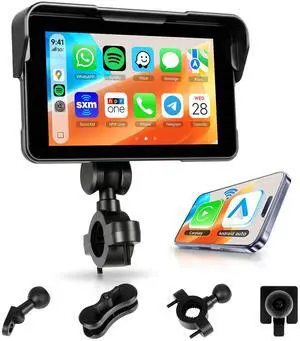 Motorcycle CarPlay Screen 5 Inch Wireless & Android Auto, Safety-Focused with IP68 Waterproof Touchscreen, 3s Quick Release Bracket, Voice Control, GPS, Bluetooth Helmet/TPMS Support Motorcycle CarPlay Screen 5 Inch Wireless & Android Auto, Safety-Focused with IP68 Waterproof Touchscreen, 3s Quick Release Bracket, Voice Control, GPS, Bluetooth Helmet/TPMS Support