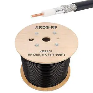 KMR400 RF Coaxial Cable 50 Ohm Low Loss Coax Cable with NO Connectors 100FT KMR400 RF Coaxial Cable 50 Ohm Low Loss Coax Cable with NO Connectors 100FT