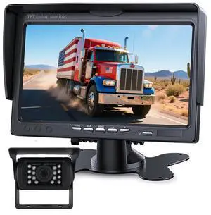 Backup Camera Monitor Kit,7" HD 1080P Monitor,IP69 Waterproof Rearview Reversing Rear View Camera for Truck Trailer Semi-Trailer Box Truck RV Pickup Truck,Easy Installation (Single Cam) Backup Camera Monitor Kit,7" HD 1080P Monitor,IP69 Waterproof Rearview Reversing Rear View Camera for Truck Trailer Semi-Trailer Box Truck RV Pickup Truck,Easy Installation (Single Cam)