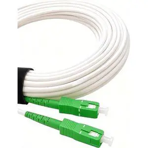 ® - 100m/328.08ft Fiber Optic Cable SCA to SCA Simplex Singlemode 9/125m LSZH, Patch Cord Cable for FTTH, White Color, 100 Meters ® - 100m/328.08ft Fiber Optic Cable SCA to SCA Simplex Singlemode 9/125m LSZH, Patch Cord Cable for FTTH, White Color, 100 Meters