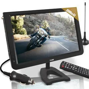 12inch Portable TV,Battery Powered TV with ATSC/HDMI/USB/SD Card/AV Input,Mini Television with Control &TV Stand for Camping,Car,Travel,Emergency(Black Stand) 12inch Portable TV,Battery Powered TV with ATSC/HDMI/USB/SD Card/AV Input,Mini Television with Control &TV Stand for Camping,Car,Travel,Emergency(Black Stand)