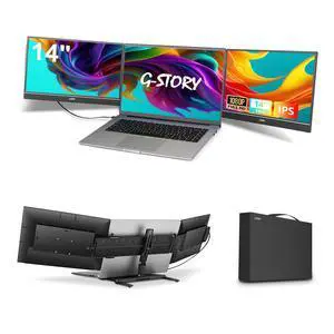 Triple Laptop Screen Extender, 14" FHD 1080P Portable Laptop Extended Monitor, One Cable Connect Dual Screen Monitor (Without Fan Dual Screen) Triple Laptop Screen Extender, 14" FHD 1080P Portable Laptop Extended Monitor, One Cable Connect Dual Screen Monitor (Without Fan Dual Screen)