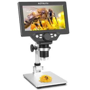 7" LCD Digital Microscope 1200X Magnification, 1080P Coin Microscope with Metal Stand | 8 LED Lights & Ultra-Precise Focus | Coin, Stamp, Windows/Mac Compatible 7" LCD Digital Microscope 1200X Magnification, 1080P Coin Microscope with Metal Stand | 8 LED Lights & Ultra-Precise Focus | Coin, Stamp, Windows/Mac Compatible