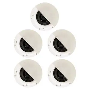 R192 Frameless in Ceiling/in Wall 5 Speaker Set 2 Way Home Theater Surround Speakers, White R192 Frameless in Ceiling/in Wall 5 Speaker Set 2 Way Home Theater Surround Speakers, White