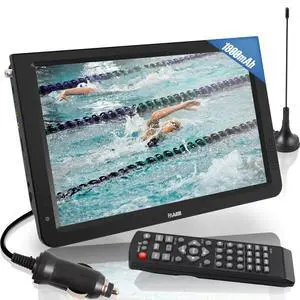 12inch Portable TV,Battery Powered TV with ATSC/HDMI/USB/SD Card/AV Input,Mini Television with Control &TV Stand for Camping,Car,Travel,Emergency 12inch Portable TV,Battery Powered TV with ATSC/HDMI/USB/SD Card/AV Input,Mini Television with Control &TV Stand for Camping,Car,Travel,Emergency