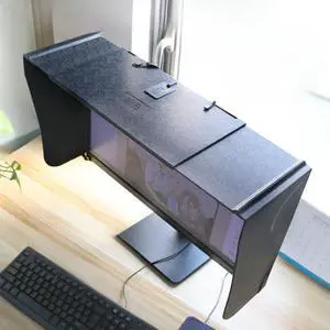17-27 Inch Monitor Hood | Computer Screen Shade | Anti-Glare Monitor Cover | Sun Blocker | Privacy Screen Protector Side View 17-27 Inch Monitor Hood | Computer Screen Shade | Anti-Glare Monitor Cover | Sun Blocker | Privacy Screen Protector Side View