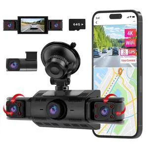 CATCATCH 4 Channel Dash Cam 360° View,4K Front and Rear Dash Camera for Cars,WDR Night Vision,Smart Voice Control,Built-in WiFi&GPS,G-Sensor,24H Parking Mode,Free 64GB SD Card,Suction Cup CATCATCH 4 Channel Dash Cam 360° View,4K Front and Rear Dash Camera for Cars,WDR Night Vision,Smart Voice Control,Built-in WiFi&GPS,G-Sensor,24H Parking Mode,Free 64GB SD Card,Suction Cup