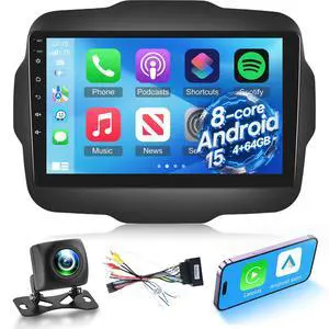 8 Core 4+64G Android Car Radio for Jeep Renegade 2015 2016 2017 2018 2019 2020 - Wireless Carplay & Android Auto - 9 Inch Touchscreen Radio with DSP/Cooling Fan/5GHz WiFi/GPS Navigation/Backup Camera 8 Core 4+64G Android Car Radio for Jeep Renegade 2015 2016 2017 2018 2019 2020 - Wireless Carplay & Android Auto - 9 Inch Touchscreen Radio with DSP/Cooling Fan/5GHz WiFi/GPS Navigation/Backup Camera