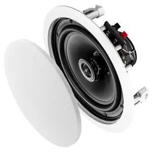 8" in-Ceiling Speakers Pair, 140W 2-Way Flush Mount Ceiling Speakers with Pivoting Tweeter & Paintable Grille for Home Theater and Whole House Audio, ICE800 8" in-Ceiling Speakers Pair, 140W 2-Way Flush Mount Ceiling Speakers with Pivoting Tweeter & Paintable Grille for Home Theater and Whole House Audio, ICE800