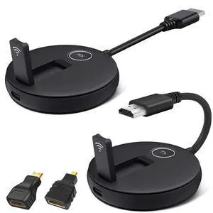 Wireless HDMI Transmitter and Receiver Kit. HDMI Wireless Extender Supports 2.4/5GHz Frequencies for Streaming of Video and Audio from Devices Such As Laptops, Cable Boxes, Cameras to Your Monitor/TV Wireless HDMI Transmitter and Receiver Kit. HDMI Wireless Extender Supports 2.4/5GHz Frequencies for Streaming of Video and Audio from Devices Such As Laptops, Cable Boxes, Cameras to Your Monitor/TV