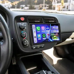 5Ghz WiFi 4G+128G Android 15 Car Radio for Honda Civic 1996-2001 Car Stereo with Wireless Carplay/Android Auto, 9 Inch HD Touchscreen with GPS Bluetooth FM/RDS EQ SWC Backup Camera MIC 5Ghz WiFi 4G+128G Android 15 Car Radio for Honda Civic 1996-2001 Car Stereo with Wireless Carplay/Android Auto, 9 Inch HD Touchscreen with GPS Bluetooth FM/RDS EQ SWC Backup Camera MIC