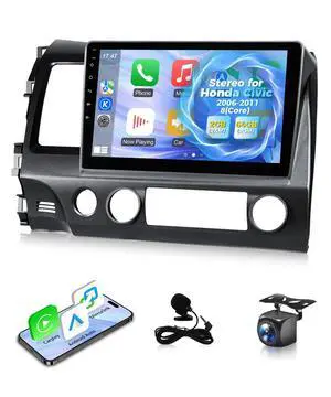 8 Core 2+64G Car Stereo for Honda Civic 2006 2007 2008 2009 2010 2011 Radio Apple Carplay Android Auto,10.1" Touch Screen for Civic Head Unit GPS Navi,5G WiFi,FM RDS EQ HiFi,SWC,Backup Camera 8 Core 2+64G Car Stereo for Honda Civic 2006 2007 2008 2009 2010 2011 Radio Apple Carplay Android Auto,10.1" Touch Screen for Civic Head Unit GPS Navi,5G WiFi,FM RDS EQ HiFi,SWC,Backup Camera