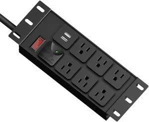10" Rack PDU- 2U (6Outlets), Rack Power Distribution Unit with 1020J Surge Protection (125V/15A 14AWG 6ft Cable) and 2 USB-A, Rack Mount for10 Mini Server Rack Accessories,Network Cabinets/Rack/Self 10" Rack PDU- 2U (6Outlets), Rack Power Distribution Unit with 1020J Surge Protection (125V/15A 14AWG 6ft Cable) and 2 USB-A, Rack Mount for10 Mini Server Rack Accessories,Network Cabinets/Rack/Self