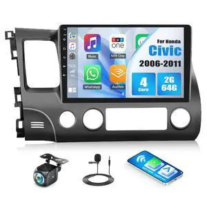 4 Core+64G Car Stereo Radio for Honda Civic 2006-2011 with Wireless Carplay Android Auto,10.1" Android 15 Touchscreen Car Radio with WiFi GPS Mirror Link Bluetooth EQ FM RDS SWC + Backup Camera 4 Core+64G Car Stereo Radio for Honda Civic 2006-2011 with Wireless Carplay Android Auto,10.1" Android 15 Touchscreen Car Radio with WiFi GPS Mirror Link Bluetooth EQ FM RDS SWC + Backup Camera