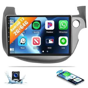 2G+64G Android Car Stereo Radio for Honda Fit Jazz 2008-2013 Right Drive CarPlay Android Auto Mirror Link 10.1 Inch Touch Screen with GPS Navigation Bluetooth WiFi HiFi FM SWC Backup Camera MIC 2G+64G Android Car Stereo Radio for Honda Fit Jazz 2008-2013 Right Drive CarPlay Android Auto Mirror Link 10.1 Inch Touch Screen with GPS Navigation Bluetooth WiFi HiFi FM SWC Backup Camera MIC