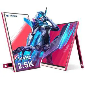 Pink Portable 2.5K Gaming Monitor - V1 Pro, Support 60/120/144Hz IPS FHD External Display with FreeSync HDR, Dual USB-C & Mini HDMI Travel Second Screen for Laptop/Mac Pink Portable 2.5K Gaming Monitor - V1 Pro, Support 60/120/144Hz IPS FHD External Display with FreeSync HDR, Dual USB-C & Mini HDMI Travel Second Screen for Laptop/Mac