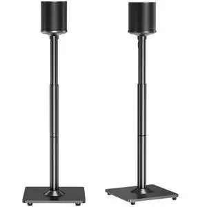 Speaker Stands for Sonos Era 100, Sonos One, One SL, Play:1, Height Adjustable 35"-43" Floor Standing Speaker Stands Pair with Cable Management, Ear Level Surround Sound, 11lbs Loading, MU9146 Speaker Stands for Sonos Era 100, Sonos One, One SL, Play:1, Height Adjustable 35"-43" Floor Standing Speaker Stands Pair with Cable Management, Ear Level Surround Sound, 11lbs Loading, MU9146