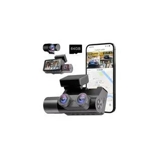 4K 3 Channel Dash Cam Front and Rear Inside with WiFi 6 & GPS, 4K+1080P+1080P Dash Camera for Cars, FREE 64GB Card, IR Night Vision, 24H Parking Mode,Dashcam for Family & Rideshare Driver(V1) 4K 3 Channel Dash Cam Front and Rear Inside with WiFi 6 & GPS, 4K+1080P+1080P Dash Camera for Cars, FREE 64GB Card, IR Night Vision, 24H Parking Mode,Dashcam for Family & Rideshare Driver(V1)