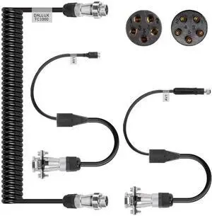 Heavy Duty Vehicle Coil Trailer Cable with 1 Channel 4 PIN AV Connector Disconnect Kit for Truck Caravan Motor Home Backup Security Camera Monitor System Heavy Duty Vehicle Coil Trailer Cable with 1 Channel 4 PIN AV Connector Disconnect Kit for Truck Caravan Motor Home Backup Security Camera Monitor System