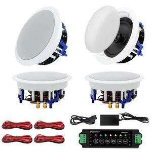 6.5 Inch Bluetooth Ceiling Speakers 640Watts 2-Way Great for Home Theater, Living Room, Office, Kichten, Study Room, Basement, Covered Patio and Flush Mounts(4 Speakers) 6.5 Inch Bluetooth Ceiling Speakers 640Watts 2-Way Great for Home Theater, Living Room, Office, Kichten, Study Room, Basement, Covered Patio and Flush Mounts(4 Speakers)