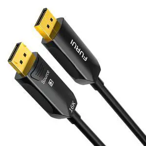 Fiber Optic DisplayPort Cable 2.1 33ft, 16K Fiber DisplayPort 2.0 Cable Supports 54Gbps, 16K@60Hz, 8K@120Hz, 4K@240Hz 165Hz 144Hz, 2K@360Hz, DSC 1.2a Display Port 2.1 Cord for Gaming Monitor Fiber Optic DisplayPort Cable 2.1 33ft, 16K Fiber DisplayPort 2.0 Cable Supports 54Gbps, 16K@60Hz, 8K@120Hz, 4K@240Hz 165Hz 144Hz, 2K@360Hz, DSC 1.2a Display Port 2.1 Cord for Gaming Monitor