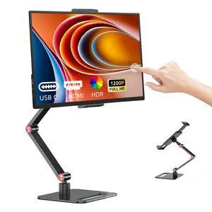 14 Inch Touchscreen Portable Monitor with Stand, 1920x1200 IPS HDR Ultra Slim USB-C HDMI External Display for Laptop Phone Switch 14 Inch Touchscreen Portable Monitor with Stand, 1920x1200 IPS HDR Ultra Slim USB-C HDMI External Display for Laptop Phone Switch