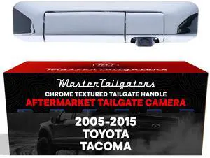 Chrome Tailgate Handle with Backup Camera Replacement for Toyota Tacoma (2005-2015) | IP68 Waterproof | Parking Grid Lines Available | Easy to Install Chrome Tailgate Handle with Backup Camera Replacement for Toyota Tacoma (2005-2015) | IP68 Waterproof | Parking Grid Lines Available | Easy to Install