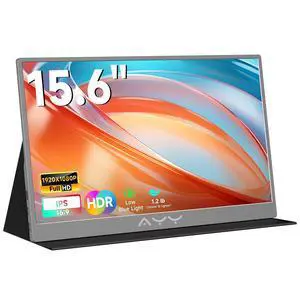 15.6" FHD 1080P Portable Monitor|Second External|100% sRGB|USB-C+HDMI for PS5/Switch|VESA Mount|Built-in Speakers | Grey 15.6" FHD 1080P Portable Monitor|Second External|100% sRGB|USB-C+HDMI for PS5/Switch|VESA Mount|Built-in Speakers | Grey