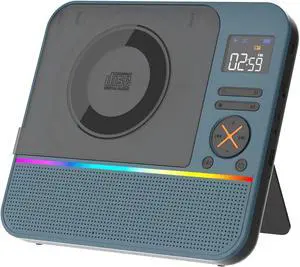CD Player Portable, HiFi Stereo Portable CD Player with Bluetooth, Desktop Player Bluetooth for Home with Remote Control, RGB Light, Supports USB/AUX/Sleep Timer CD Player Portable, HiFi Stereo Portable CD Player with Bluetooth, Desktop Player Bluetooth for Home with Remote Control, RGB Light, Supports USB/AUX/Sleep Timer
