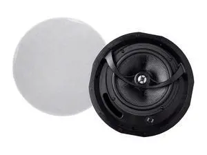 Alpha 2-Way Ceiling Speakers - 6.5 Inch (Pair) Carbon Fiber, Paintable Magnetic Grille, Louder with Less Power, Non Angled, 8 Inch,Black Alpha 2-Way Ceiling Speakers - 6.5 Inch (Pair) Carbon Fiber, Paintable Magnetic Grille, Louder with Less Power, Non Angled, 8 Inch,Black