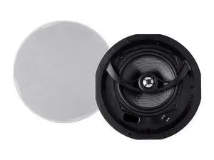Alpha 2-Way Ceiling Speakers - 6.5 Inch (Pair) Carbon Fiber, Paintable Magnetic Grille, Louder with Less Power,BLACK/WHITE Alpha 2-Way Ceiling Speakers - 6.5 Inch (Pair) Carbon Fiber, Paintable Magnetic Grille, Louder with Less Power,BLACK/WHITE
