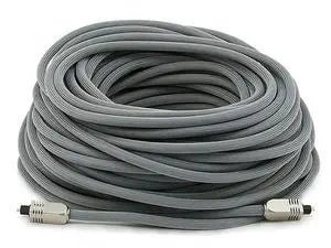 Premium S/PDIF (Toslink) Digital Optical Audio Cable - Silver - 100ft | Heavy Duty Mesh Jacket, Metal Connector Heads, for Play Station, Xbox one, Home Theater & More Gray Premium S/PDIF (Toslink) Digital Optical Audio Cable - Silver - 100ft | Heavy Duty Mesh Jacket, Metal Connector Heads, for Play Station, Xbox one, Home Theater & More Gray