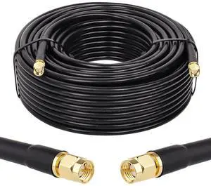 KMR240 SMA Male to SMA Male Coaxial Cable 50 ohm Coax Ultra Low Loss Antenna Extension for 3G/4G/5G/LTE Network Equipment, GPS, RF Radio (100FT) KMR240 SMA Male to SMA Male Coaxial Cable 50 ohm Coax Ultra Low Loss Antenna Extension for 3G/4G/5G/LTE Network Equipment, GPS, RF Radio (100FT)