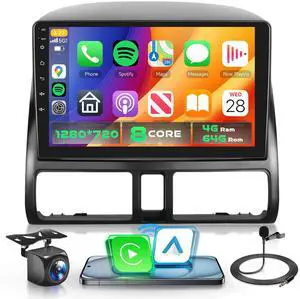 8 Core 4G+64G Android 15 Car Radio for Honda CRV 2002-2006, Qual-comm Snapdragon Chip, Wireless Carplay Android Auto, 5GWiFi GPS, 9 inch IPS Touchscreen Radio Bluetooth 5.1 FM RDS AHD Backup Camera 8 Core 4G+64G Android 15 Car Radio for Honda CRV 2002-2006, Qual-comm Snapdragon Chip, Wireless Carplay Android Auto, 5GWiFi GPS, 9 inch IPS Touchscreen Radio Bluetooth 5.1 FM RDS AHD Backup Camera