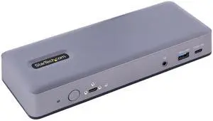 StarTech USB-C Triple 4K30/Dual 4K60 Dock with 7-Port Hub, 60W, WWCB, GbE | Triple-Monitor, Chromebook, Thunderbolt 4, ChromeOS Enterprise, 3.5mm audio, K-Slot, Nano-Slot, mounting holes StarTech USB-C Triple 4K30/Dual 4K60 Dock with 7-Port Hub, 60W, WWCB, GbE | Triple-Monitor, Chromebook, Thunderbolt 4, ChromeOS Enterprise, 3.5mm audio, K-Slot, Nano-Slot, mounting holes