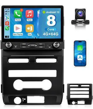 for Ford F150 2009 to 2012 Car Radio, 10.2 Inch Touch Screen Stereo for F150, 8-Core 4+64G Carplay Android Auto SWC Back Camera BT WiFi FM RDS DSP GPS Voice Control, Support Manual & Auto for Ford F150 2009 to 2012 Car Radio, 10.2 Inch Touch Screen Stereo for F150, 8-Core 4+64G Carplay Android Auto SWC Back Camera BT WiFi FM RDS DSP GPS Voice Control, Support Manual & Auto