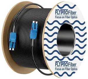 OS2 LC to LC Outdoor Fiber Optic Cable, 50M/164ft OS2 Uniboot Outdoor Armored Single Mode Fiber, SMF, Length Options:10m-300m 1G/10GB 9/125 um, LSZH, OD-5mm, 50Meter(164ft) OS2 LC to LC Outdoor Fiber Optic Cable, 50M/164ft OS2 Uniboot Outdoor Armored Single Mode Fiber, SMF, Length Options:10m-300m 1G/10GB 9/125 um, LSZH, OD-5mm, 50Meter(164ft)